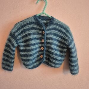 Handknit Baby Sweater Cardigan Fits 6 Months